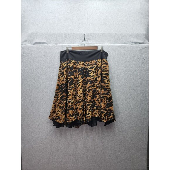 Lane Bryant Plus Size 18/20 Leopard Print High-Waisted Flared Skirt - Picture 1 of 4